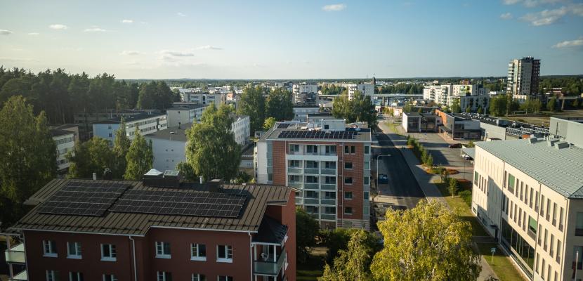 80 panel solar PV system installed in Peltolankatu student dormitory