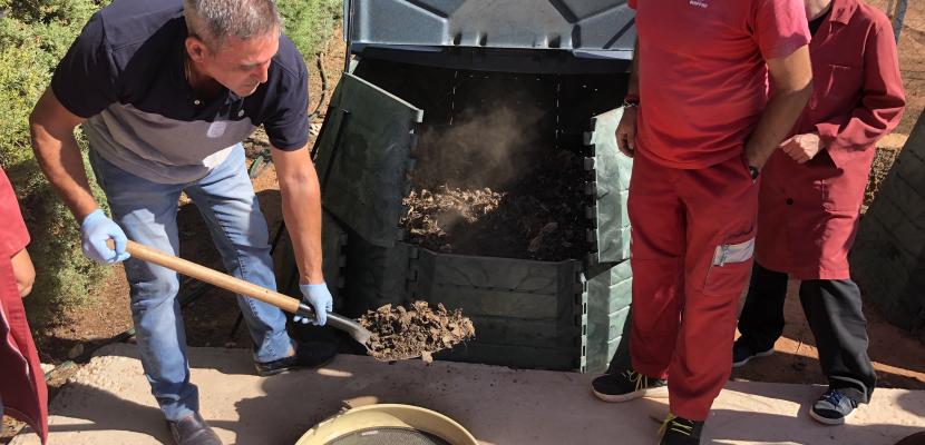 compost harvest from the adin occupational center