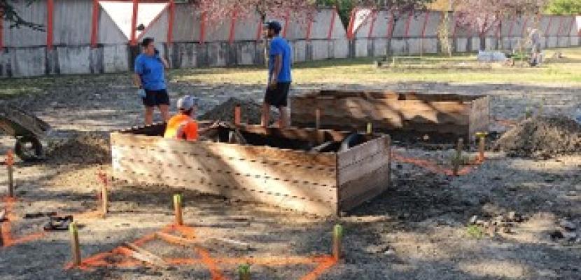 Restoration of a schoolyard in Albertville