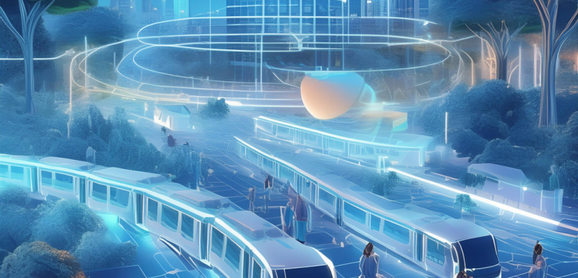 Futuristic city image with mobility