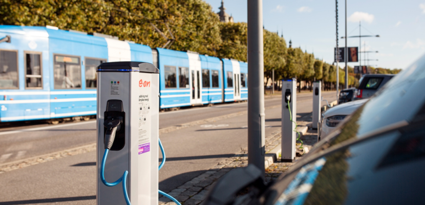 Charging street in Stockholm