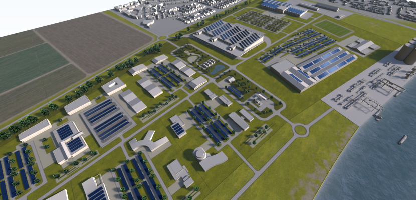 3D model of smart industrial park