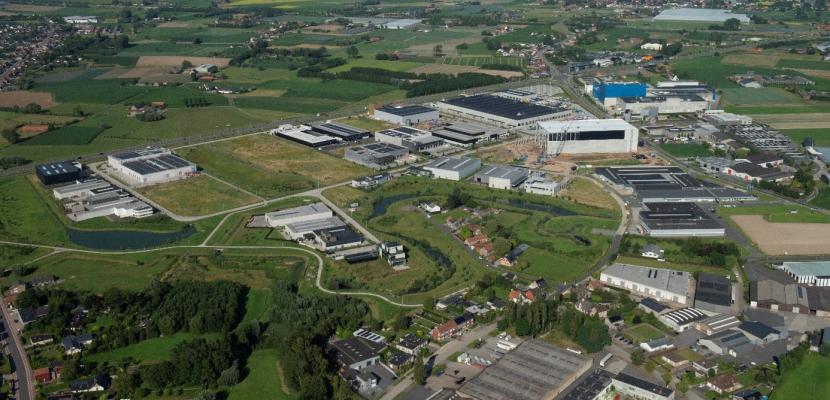 air view of industrial parc Krommebeekpark