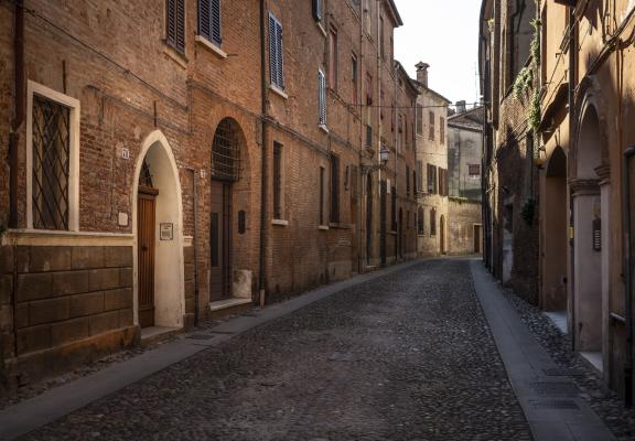Picture of one of the main streets of the Jewish Ghetto Area in the city center of Ferrara