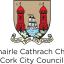 Crest of Cork City Council, showing the two castles of the medieval port of Cork with a sailing ship between them.