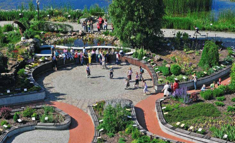 Children in the sensory garden