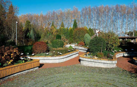 Plant beds in the sensory garden