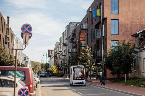 The shuttle running in Vilnius