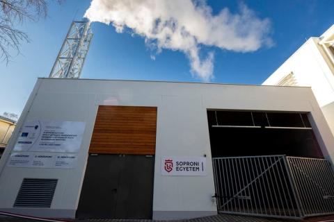 building of the biomass heating system