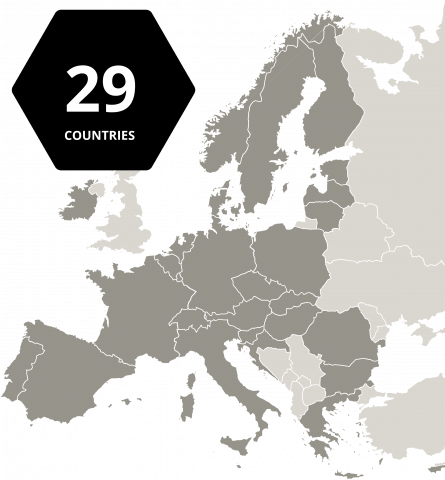 Number of countries with a map Number of countries with a map