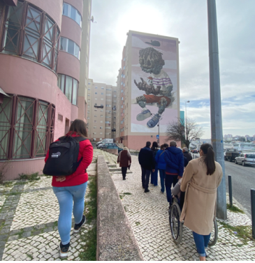 Street activity with older people