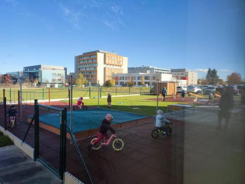 Social daycare facility in Czech Republic with children playing