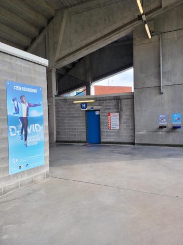 Poster of communication campaign at the King Baudouin Stadium facilities