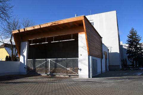 building of the biomass heating system