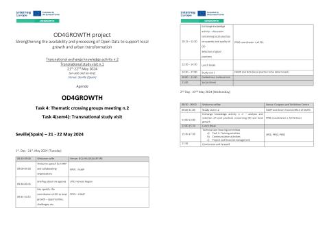 Seville study visit agenda