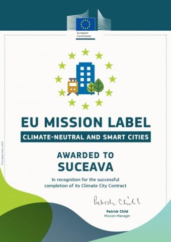 EU mission label awarded to the municipality of Suceava