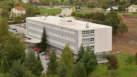 General Hospital in Karlovac after renovation, bird's-eye point of view