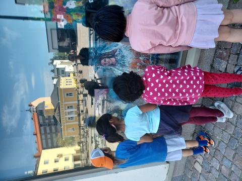 Arts Street Hope children at the art window Kajaani city