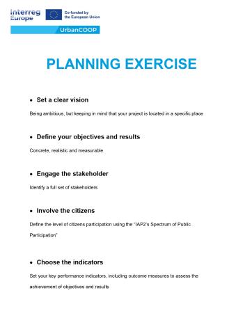 Planning exercise
