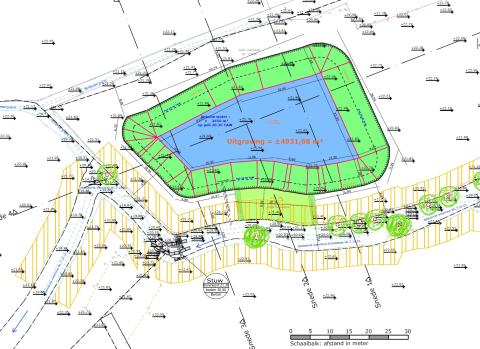 Plan of a public-private controlled flooding area.