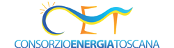 The logo shows the stylised letters that form the acronym of the partner C for Consortium E for Energy T for Tuscany