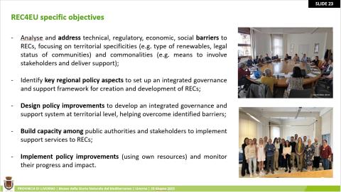 slide of the presentation made by Roberto Bianco relating REC4EU