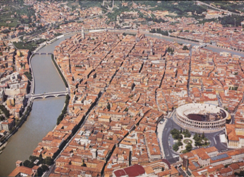 Aerial shot of Venice