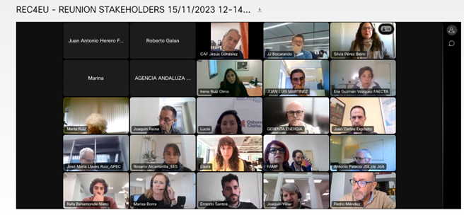 AEA and stakeholders meet online in Spain to talk about REC4EU and RECs