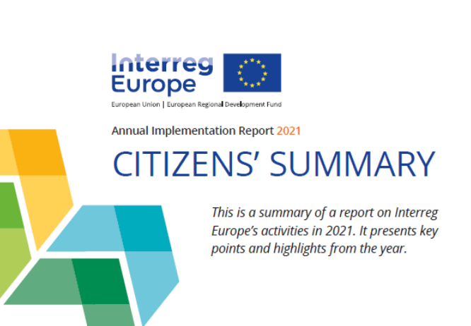 Annual report 2021 - citizens' summary Title page of the 2021 annual report's citizens' summary