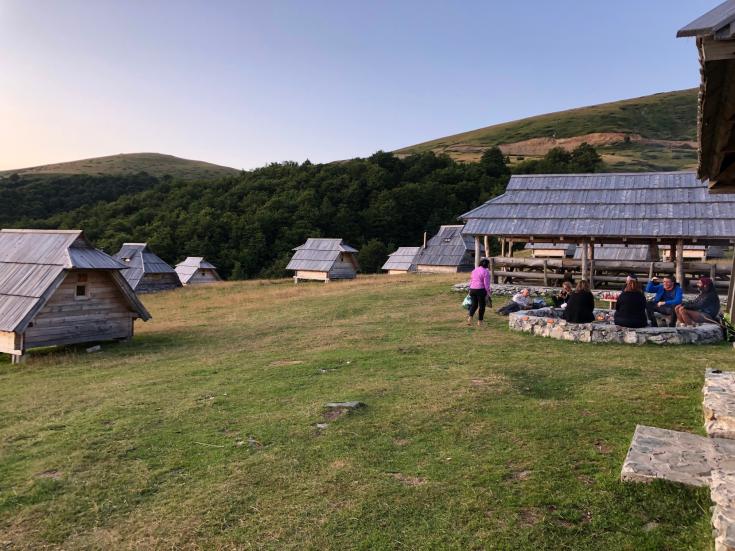 Wooden houses in the mountains