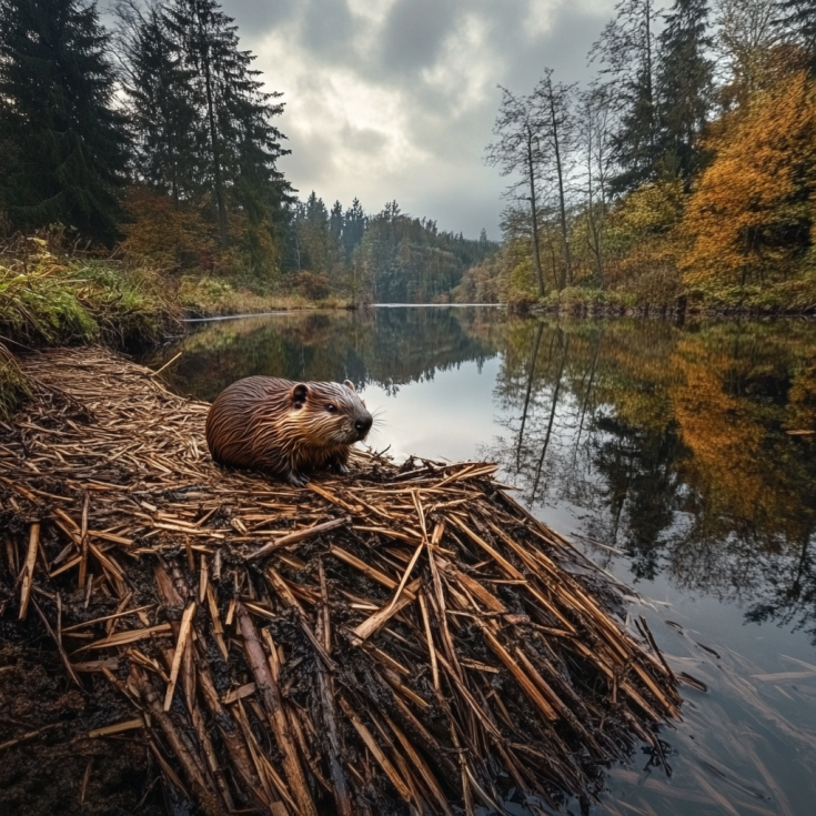 Beaver helping rewilding european ecosystems