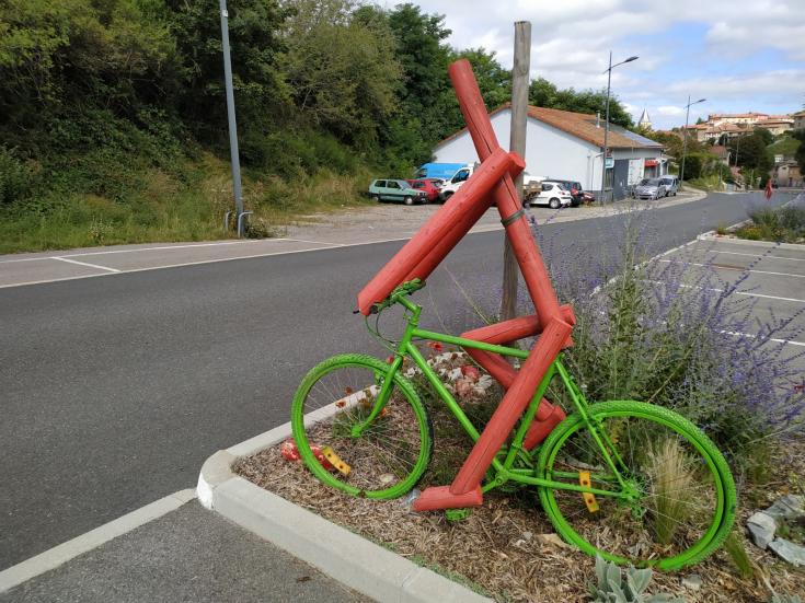 Bike statue
