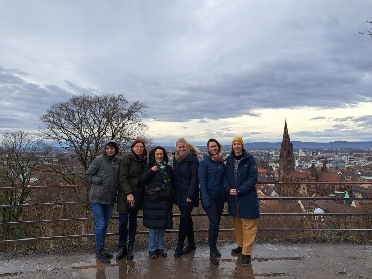 Tandem partners and participants of the guided tour on the Schlossberg in Freiburg