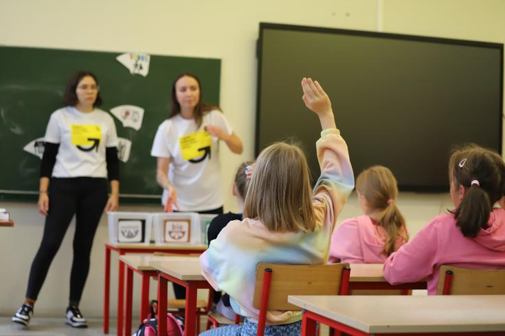 Lesson about responsible handling of municipal waste at the Friends of the Earth Primary School No. 8 in Gdansk