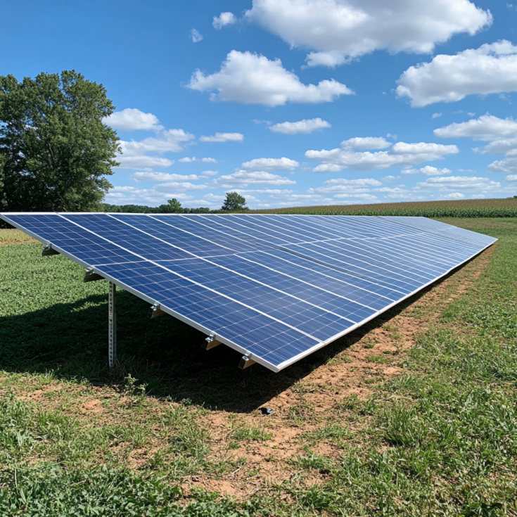 Renewable energy by solar panels for sustainable agriculture