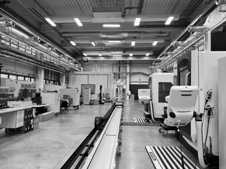 Room full of machines Room full of machines