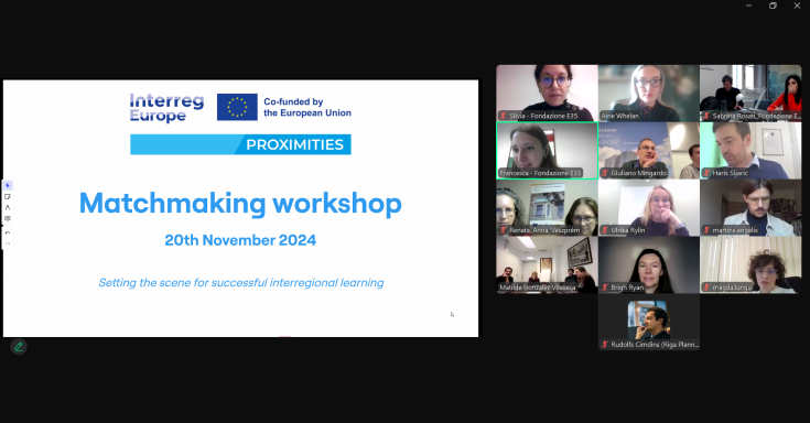 Screenshot from PROXIMITIES Matchmaking workshop 