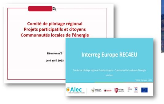 A slide with the title of the stakeholder meeting occurred in France