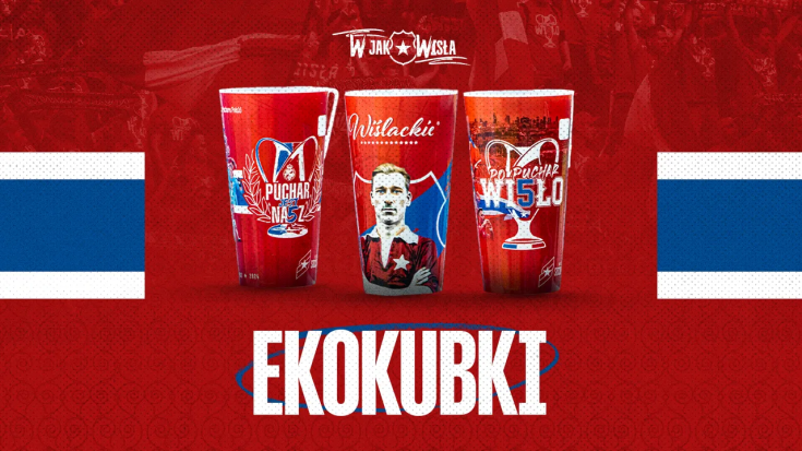 Advertising for Wisła Kraków eco-cups