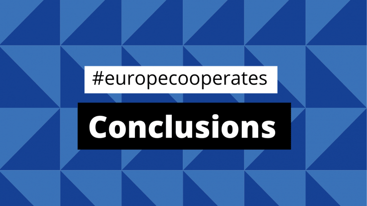 Banner of #europecooperates 2021 event's conclusions