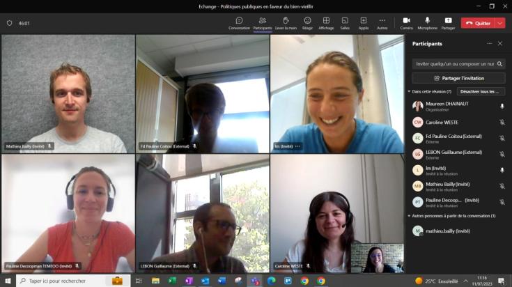 Screenshot of the local stakeholder group meeting organized online.