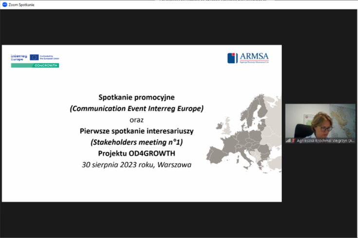 Communication Event Interreg Europe OD4GROWTH Project August 30th, 2023 Warsaw, Poland, (online)