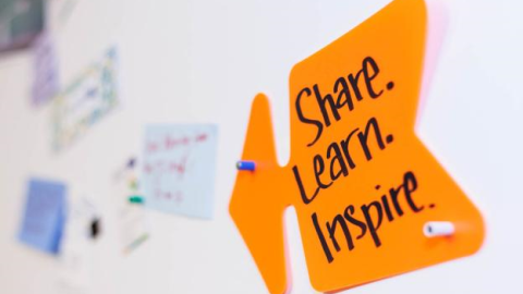 Share learn inspire arrow