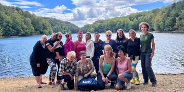 Nurses on a forest therapy stay in the Carpathian beech forests