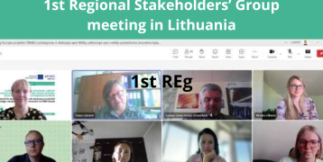 Screenshot from the first Regional Stakeholders’ Group Meeting in Lithuania for the FBI4EU project, showing participants engaging in a virtual discussion via the TEAMS platform.