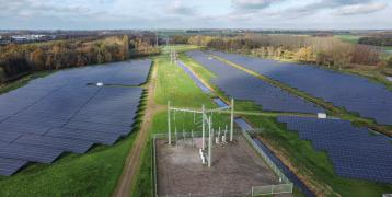 Solar pannels in the Province of Fryslân