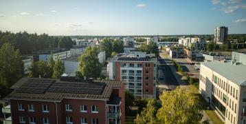 80 panel solar PV system installed in Peltolankatu student dormitory