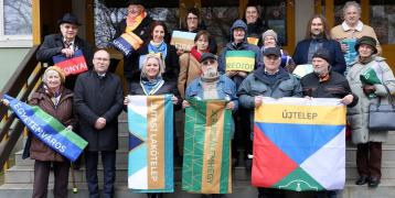 The represntatives of different districts of Veszprém received their local flags from the Mayor