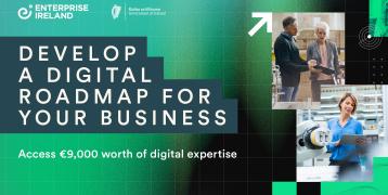 Enterprise Ireland's Digitalisation Voucher wirth €9,000 Image to promote Enterprise Ireland's Digitalisation Voucher wirth €9,000