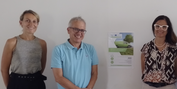 From left: Melania Braghin, Carlo Michelacci, Roberta Frisoni, Councillor of Urban Planning and Mobility of the Municipality of Rimini